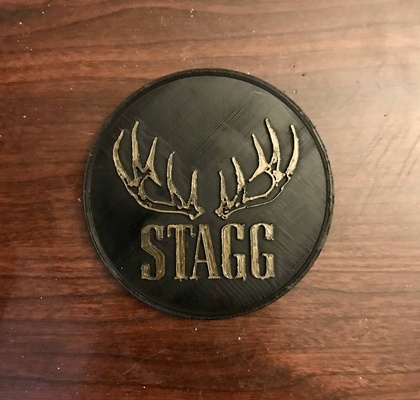 stagg coaster art bourbon blantons eagle rare eh taylor whiskey coast deerr 3d print model - Mito3D