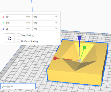 befleckt Glas Jig Werkzeuge Halter Unterstützung Portion 3d print model - Mito3D