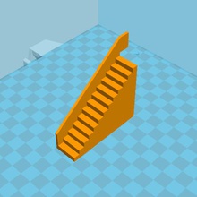 staircase integrated ramp architecture model toy 3d print model - Mito3D