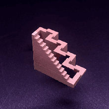 stairs impossible object optical illusion 3d print model - Mito3D