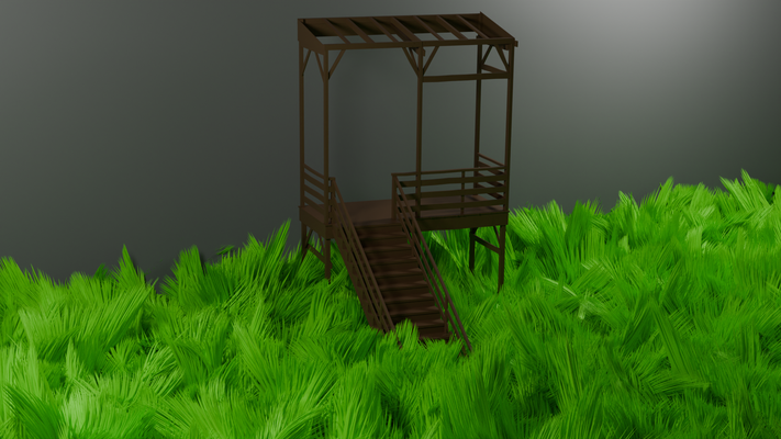 stairway - gate house etc stairs home machete game 3d print model - Mito3D