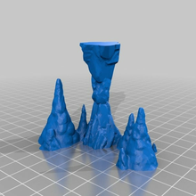 stalagmites 28mm grotte dnd carrelage mini miniature stalagmite table jeu rpg terrain 3d print model - Mito3D