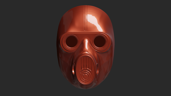 Takipçi gaz maske kask yazdırılabilir Yazdır stl Sanat oyuncak vuruş topu Kostüm oyunu baskı 3d 3d print model - Mito3D