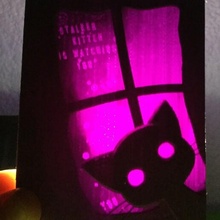 stalker kitten - litofania lithophane cat creepy 3d print model - Mito3D