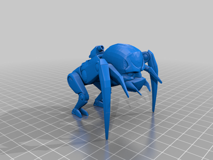 harceleur mini figure collectionner cyborg modèle tremblement 2 terre araignée strogg jouet créatures 3d print model - Mito3D
