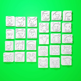francobollo ceramica argilla biscotti animali 3d print model - Mito3D