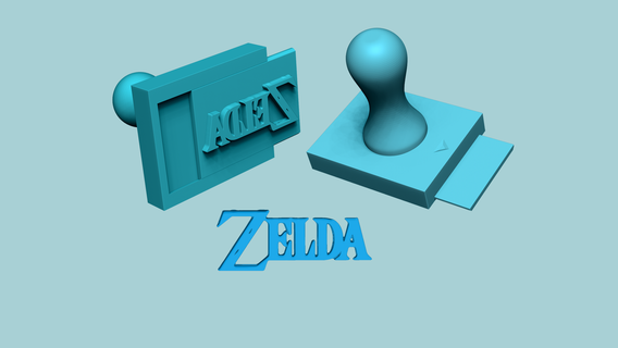 Stempel 104 Zelda alt Logo Fondant Dekoration Hersteller Spielzeug Kind abspielen Kinder Textur Zement Schimmel basteln Kochen Lehm Keks dekorativ Tinte Tätowierung Plätzchen Werkzeug 3d print model - Mito3D