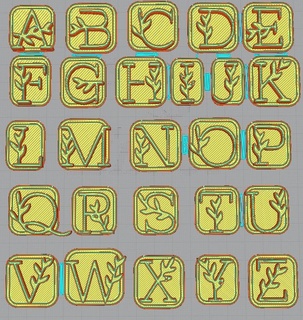 Stempel Alphabet Briefe Geäst 3d print model - Mito3D