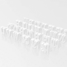 carimbo do alfabeto ferramenta selos letras 3d print model - Mito3D