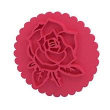 stamp cookie home rose valentine valentines 3d print model - Mito3D
