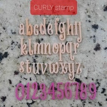 stamp curly stamps letters alphabet 3d print model - Mito3D