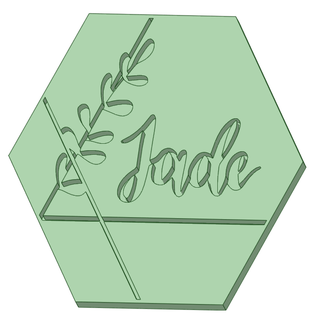 Stempel Jade Prägung personalisiert Linderung Benutzerdefiniert 3d print model - Mito3D