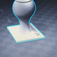 timbre bouton caoutchouc logo 3d print model - Mito3D