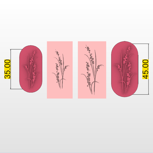 Stempel Polymer Lehm gedruckt 3d Blume silhouette lorren3d Schmuck Cutter modisch Ohrringe Indie minimalistisch Minimum organisch gestalten Juwel Porzellan Mode 3D print model - Mito3D