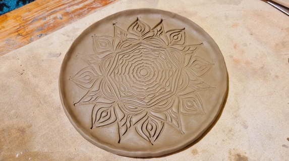 stamp pottery - mandala pattern handicraft Tools ceramics tools mediakomp clay design art 3d print model - Mito3D