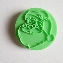 timbre Père Noël clous visage 6cm 3d print model - Mito3D
