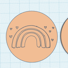 stamp arcoiris handle relief tool seal happiness rainbow pasta ceramics mass pastry shop 3d print model - Mito3D