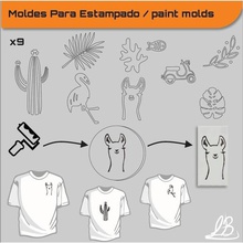 estamparia de moldes pintura a arte imprimir chama moto folha sisne molde estampagem motocicleta 3d print model - Mito3D