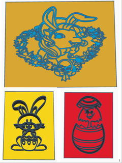 timbres paque lapin cool culte Ludo jouet amusement art l'amour 3d print model - Mito3D