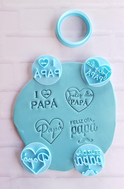 sellos sello frases padre día galleta cortador padres camisa corte biscotti galletas papá picar cerveza oso hijo contento herramientas corona 3d print model - Mito3D