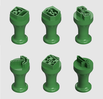 selos marcadores brigadeiros doces Minecraft casa carimbo doce brigadeiro 3d print model - Mito3D