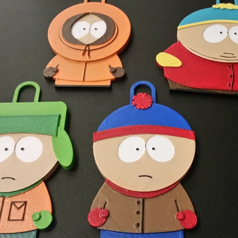 stan, kyle, kenny, cartman de south park caracteres jogo 3D print model - Mito3D