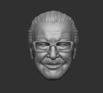 Stan Lee cabeça esculpida açao figuras jogos figura brinquedos estátuas 1 12 6 dc maravilha wwe luta livre 3d print model - Mito3D