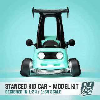 stanced kid car - full model kit 1 24 & 64 scale modelkit 124scale 164scale cozy coupe stance lowered spoler tuning wheels 3d print model - Mito3D