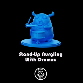 stand up Nurgling tambores Nurgle caos memes ba tss miniatura decoración mesa herejía marcador juego guerra martillo 3d print model - Mito3D
