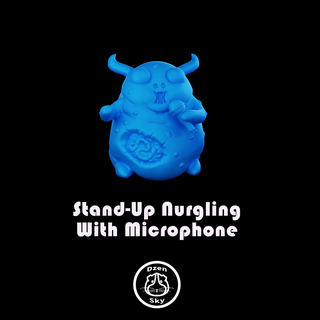 stand-up nurgling microphone warhammer nurgle nurgling chaos meme stand-up ba dum tss miniature decoration tabletop wh40k heresy marker wargame  3d print model - Mito3D