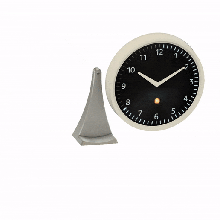 stand amazon echo wall clock gadget holder alexa support wallclock 3d print model - Mito3D