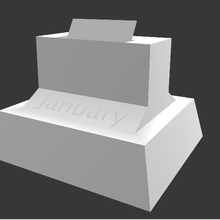 stand calendar 3d print model - Mito3D