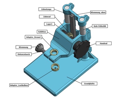 stand dremel soldering iron melting Tools aid 3d print model - Mito3D