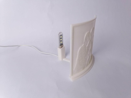Stand Rahmen Base Lithophan Nacht Lampe 3d print model - Mito3D