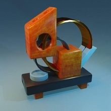 In piedi maniglia astrazione arte arredamento scultura sculture giocattolo 3d print model - Mito3D