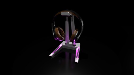 stand headphones zf-hh-1 interior music holder 3d print model - Mito3D