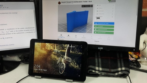 stand holder dock hewlett-packard 10-k020la customized tablet phones gadgets 3d print model - Mito3D