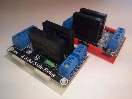 ficar pé travas hlt mh Omron 2 relés módulo arduino robusto sólido retransmissão eletrônicos 3d print model - Mito3D