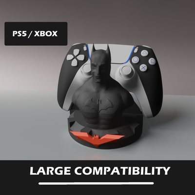 stand manette compatible playstation xbox nintendo ps5 ps4 series one switch batman controller support 3d print model - Mito3D