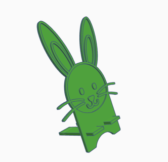 In piedi Telefono coniglio coniglietto supporto cellulare mobile infantile 3d print model - Mito3D