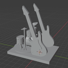 stand rockband gadget art toy cellular base booth 3d print model - Mito3D
