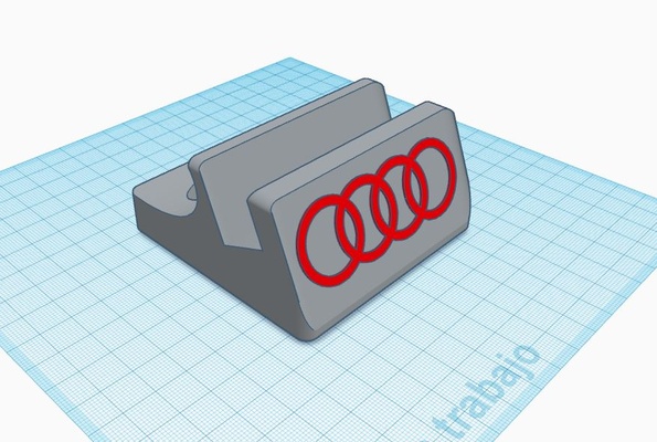 in piedi smartphone audi gadget soporte porta celular accessorio celulari 3d print model - Mito3D