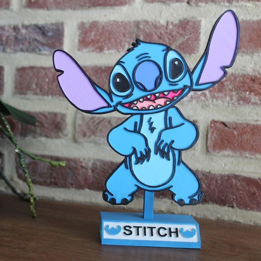 stand stitch plate decoration art d&co mouse character disney 3D print model - Mito3D