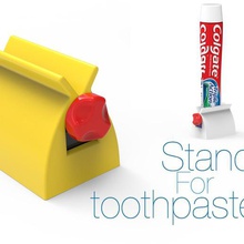 stand de la pasta dientes casa cuarto baño exprimidor titular el tubo 3d print model - Mito3D