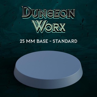 standard 25 mm tavolo rpg miniatura base 25mm miniature dungeon draghi dnd 3d print model - Mito3D