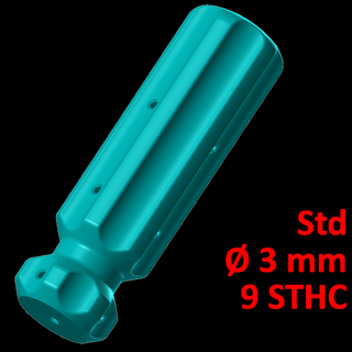 standard screwdriver handle 3 9 screws sleeve 3d print model - Mito3D