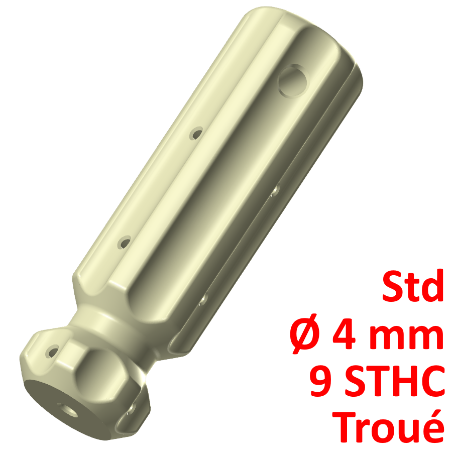 standard screwdriver handle 4 hole 9 screws sleeve 3D print model - Mito3D