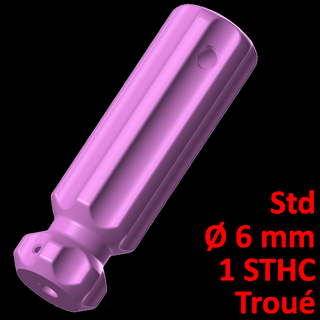 standard screwdriver handle 6 hole 1 needle screw sleeve 3d print model - Mito3D