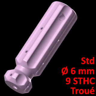 standard screwdriver handle 6 hole 9 screws sleeve 3d print model - Mito3D