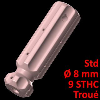 standard screwdriver handle 8 hole 9 screws sleeve 3d print model - Mito3D